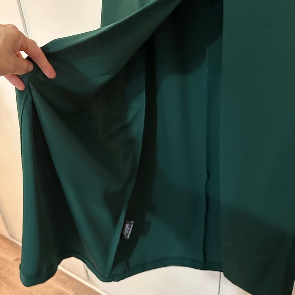 NWT R&M Richards Gown Women 14 Green Bow Front Column Maxi Dress Formal - Picture 5 of 11